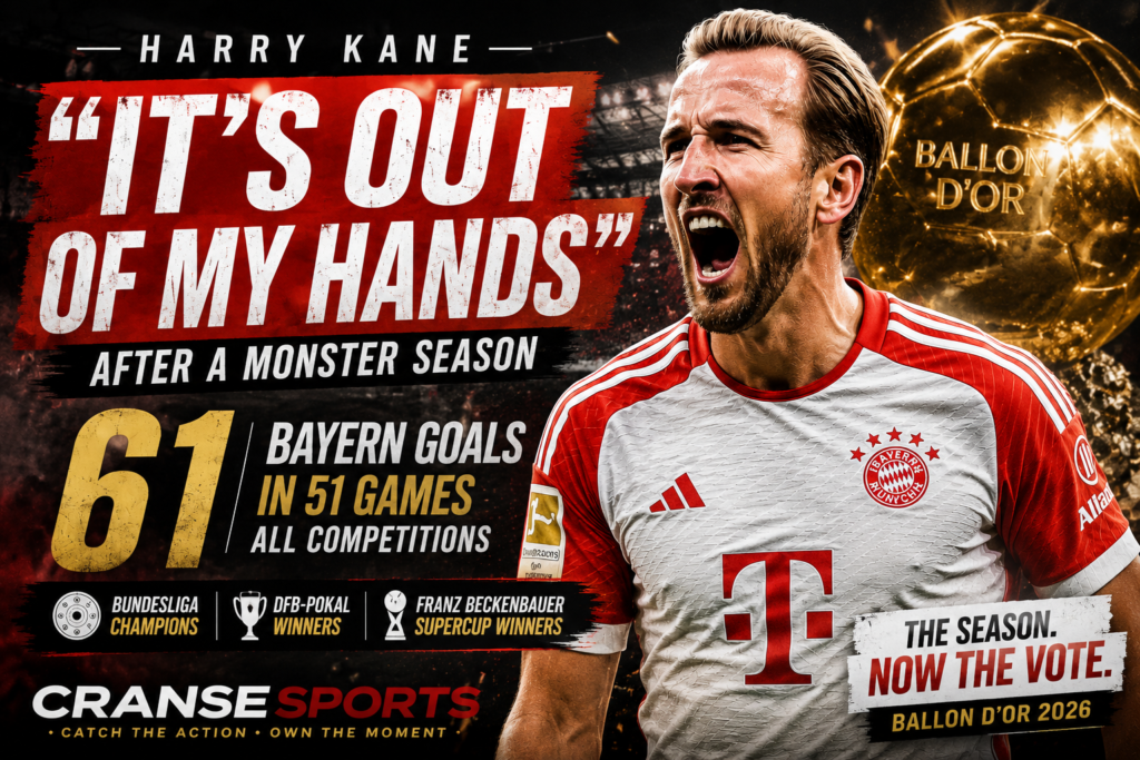 Harry Kane after a prolific 2025/26 Bayern Munich season as the 2026 Ballon d’Or debate intensifies