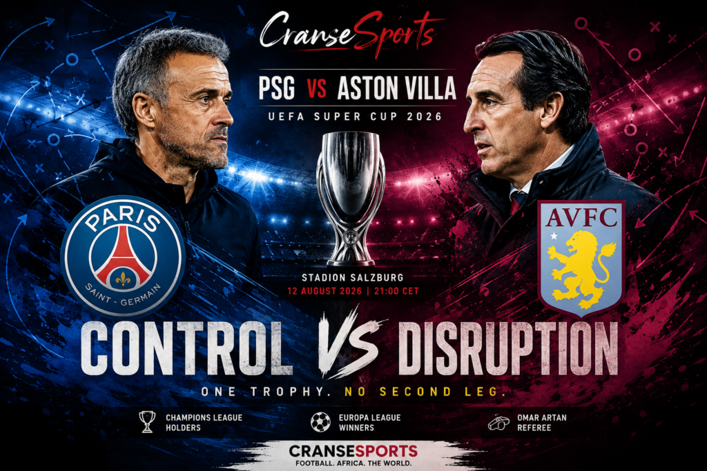 PSG vs Aston Villa 2026 UEFA Super Cup CranseSports Match File