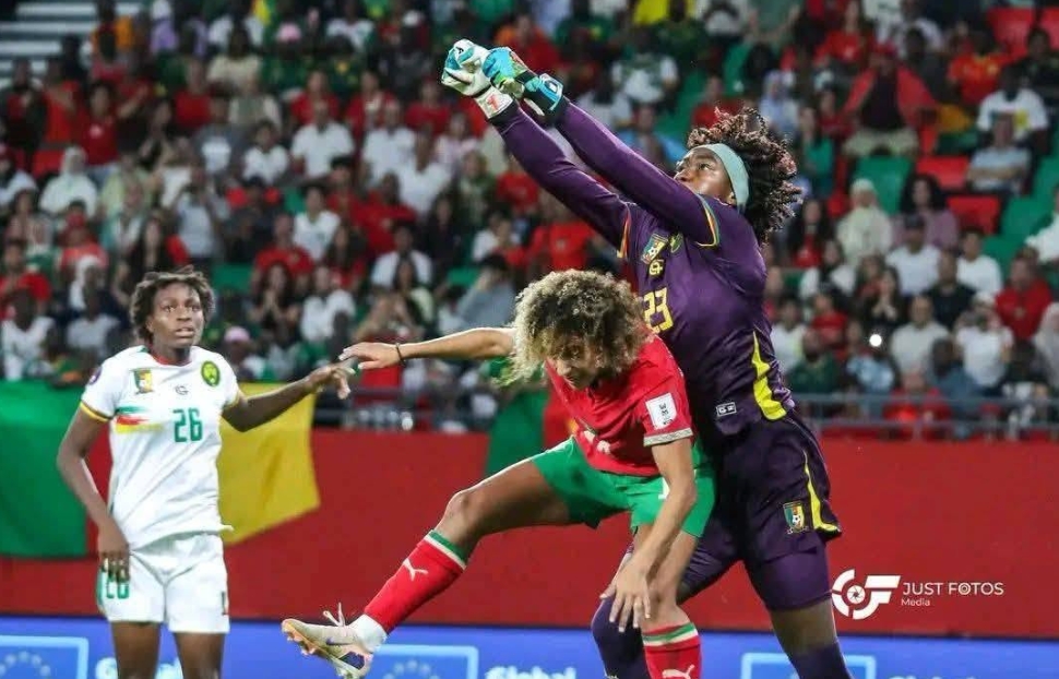 Cameroon celebrate after winning their first Women’s Africa Cup of Nations title following a 3–0 final victory over Malawi.