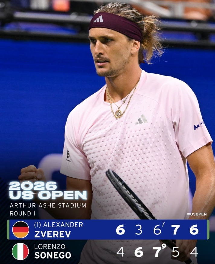 Alexander Zverev US Open five-set survival against Lorenzo Sonego